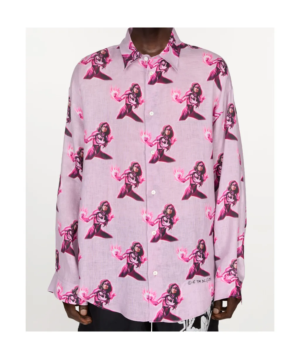 Printed Button-Up Shirt