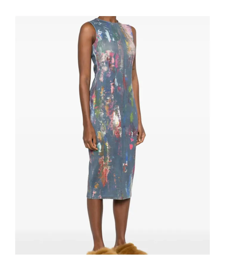 Round Collar Sleeveless Dress