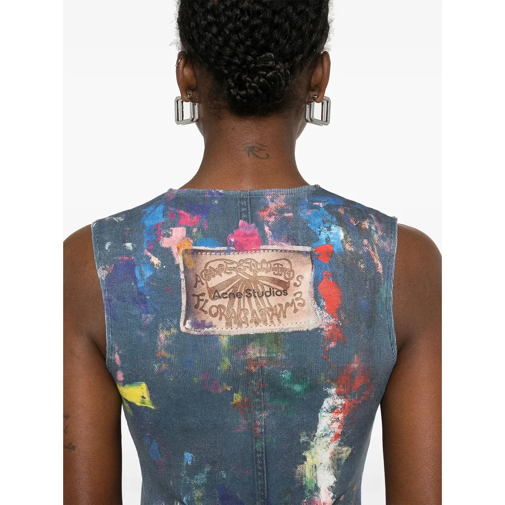 Round Collar Sleeveless Dress