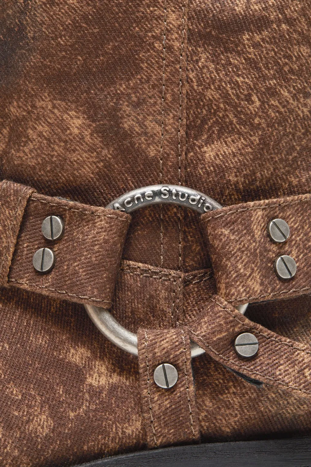 Denim Buckle Boots