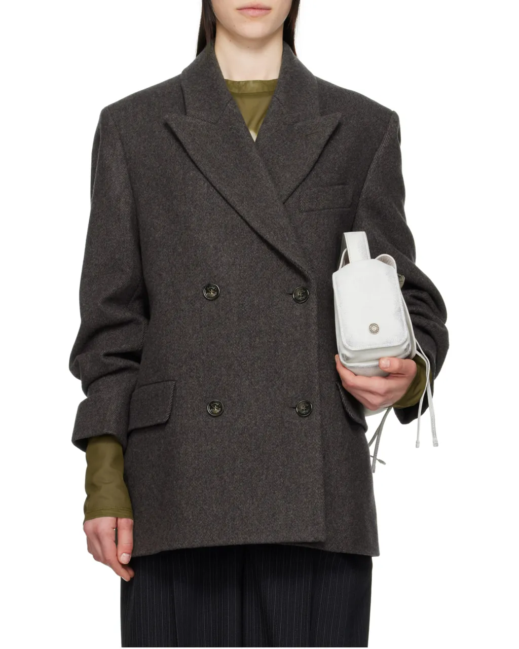 Double-Breasted Twill Jacket