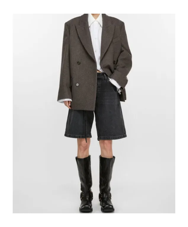 Double-Breasted Twill Jacket