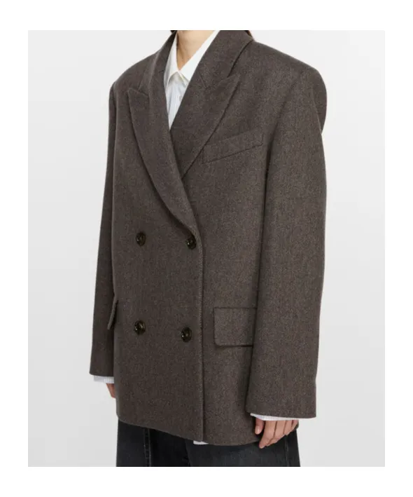 Double-Breasted Twill Jacket