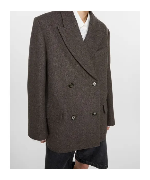 Double-Breasted Twill Jacket
