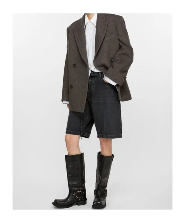 Double-Breasted Twill Jacket