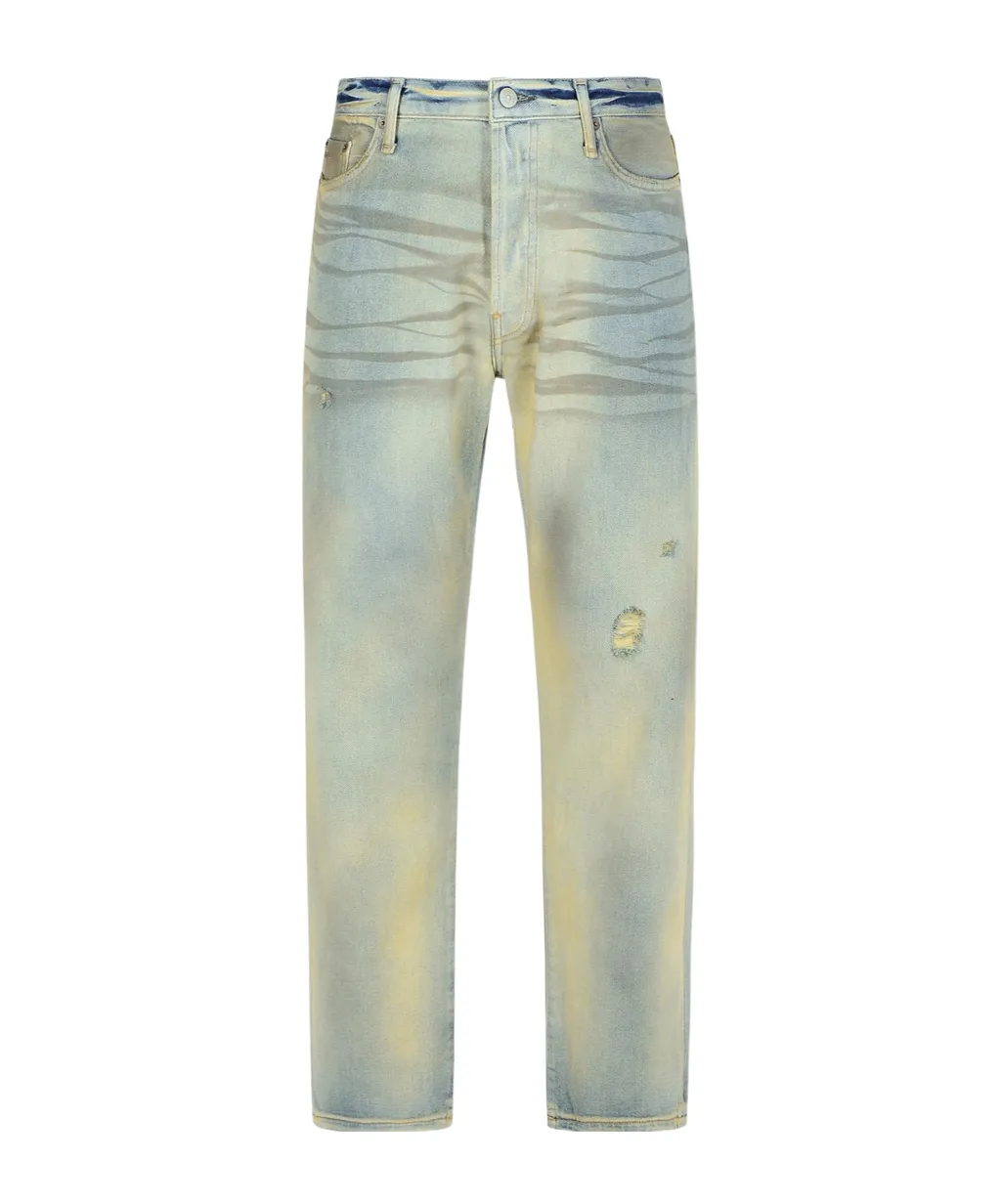 Straight-Leg Distressed Jeans