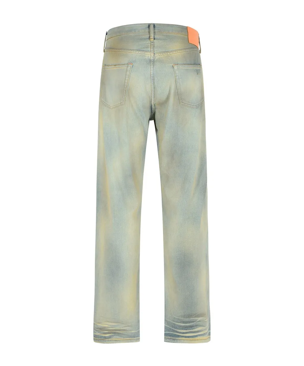 Straight-Leg Distressed Jeans