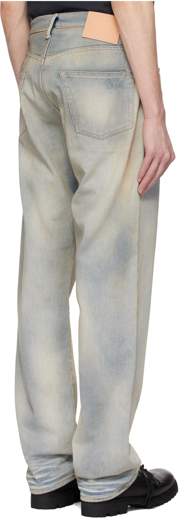 Straight-Leg Distressed Jeans