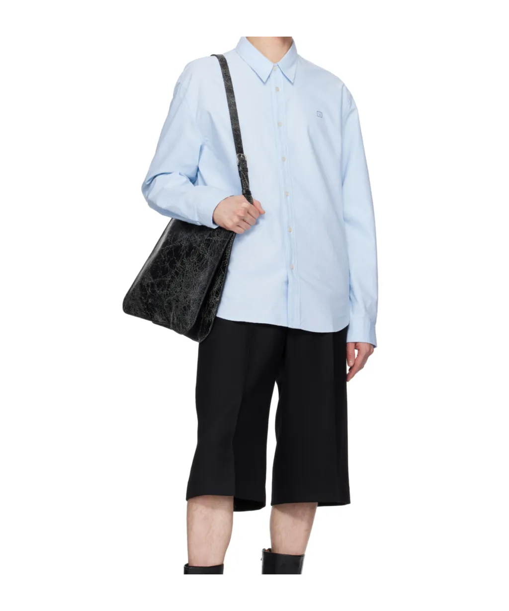 Logo Embroidered Long-Sleeved Shirt