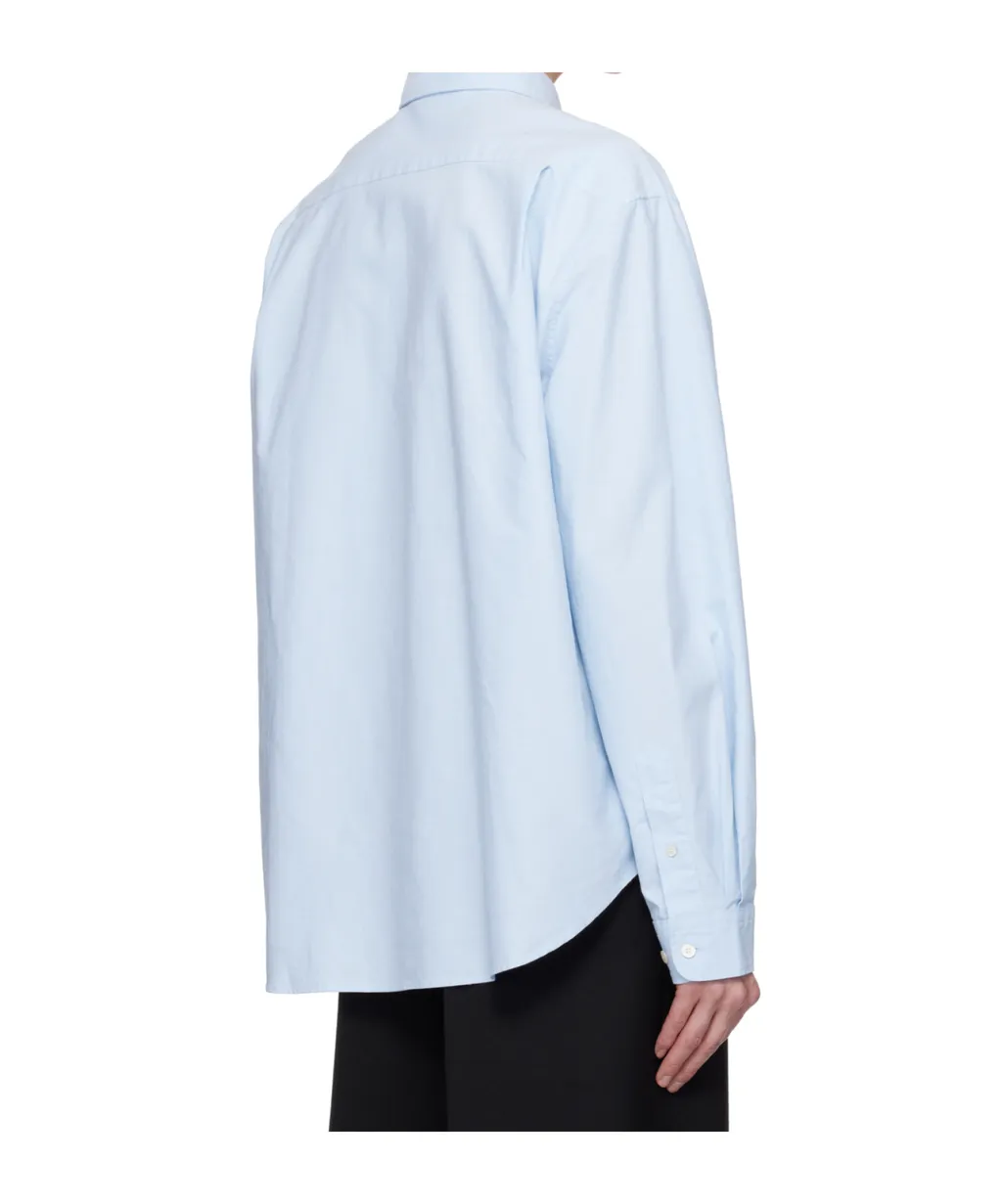 Logo Embroidered Long-Sleeved Shirt