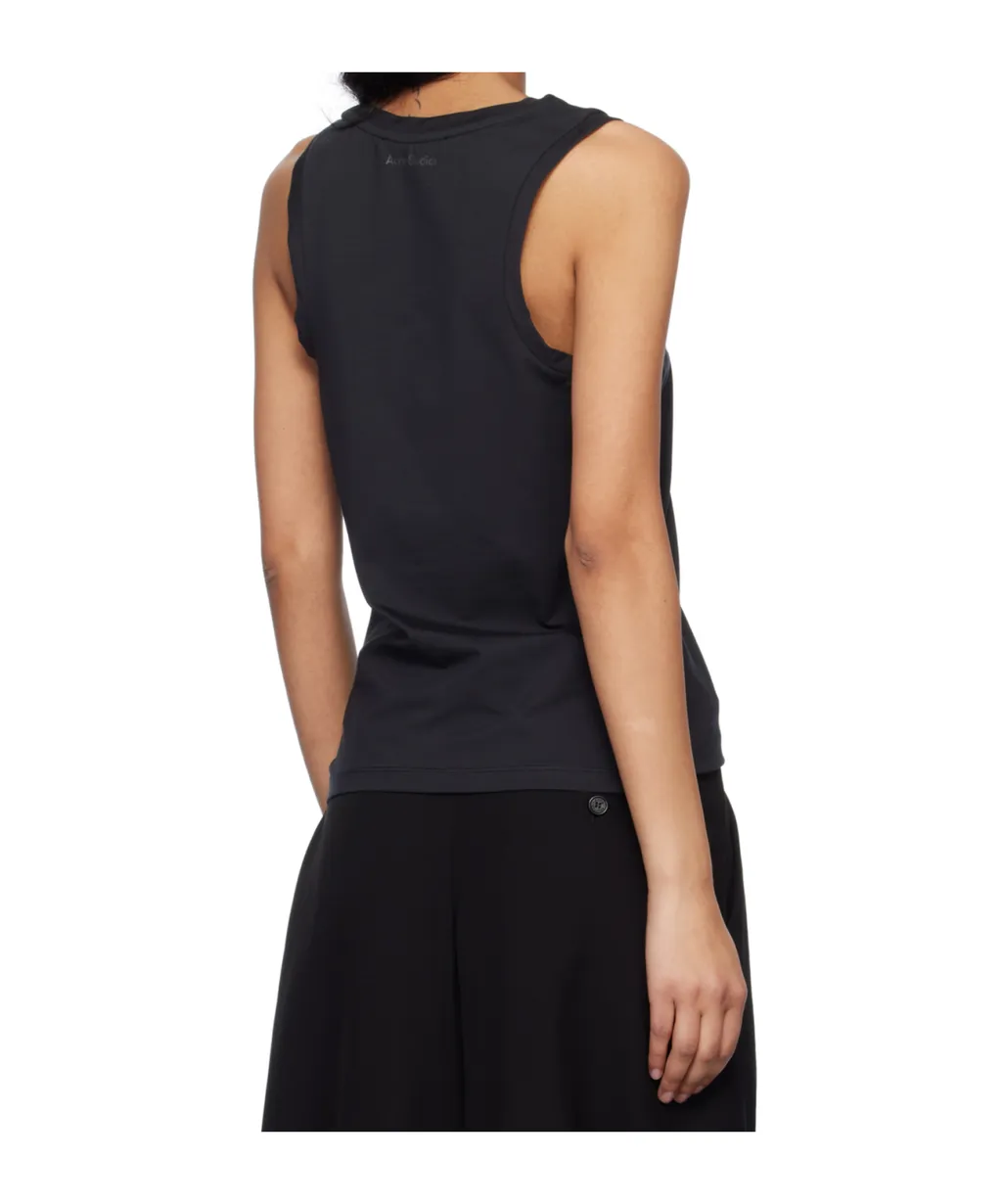 Logo Patch Jersey Tank Top