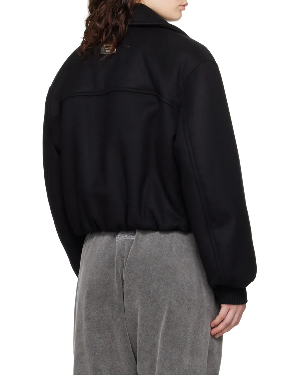 Zip-Up Long-Sleeved Bomber Jacket