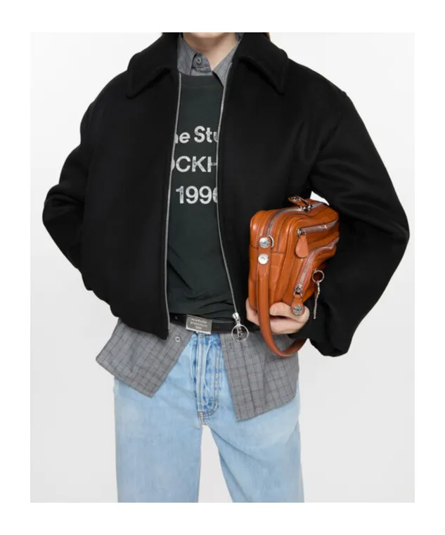 Zip-Up Long-Sleeved Bomber Jacket