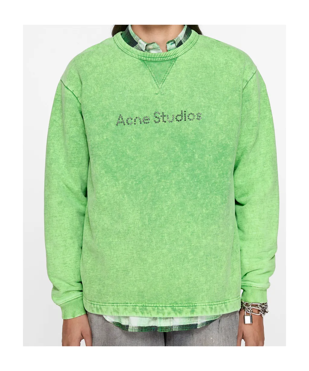 Logo Studded Crewneck Sweatshirt