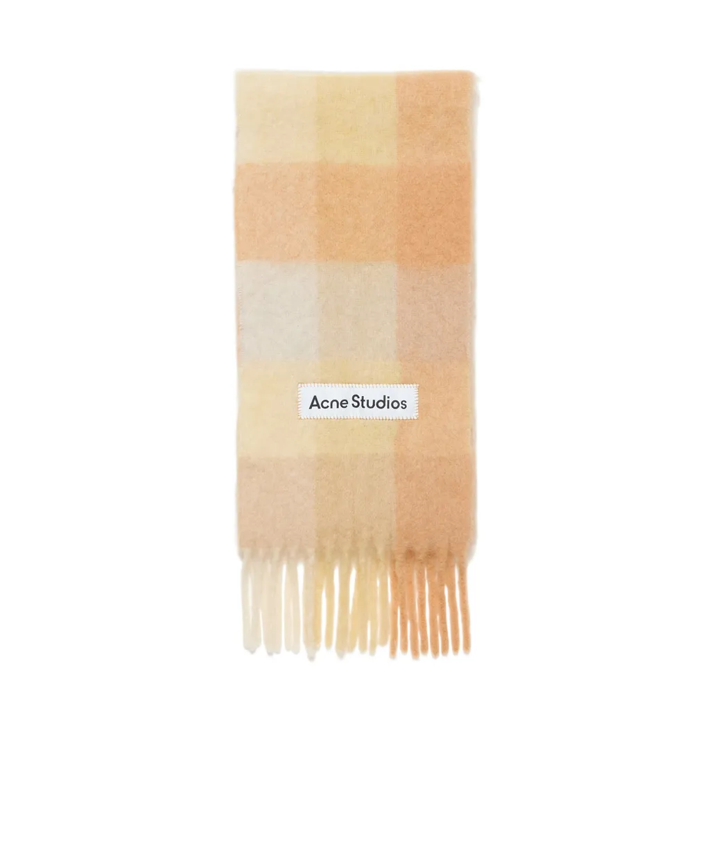 Logo-Appliqué Checked Scarf
