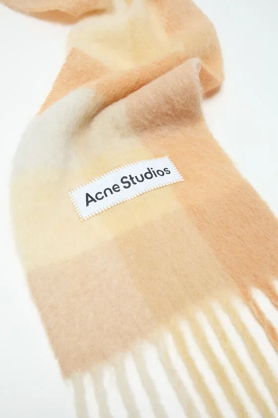 Logo-Appliqué Checked Scarf