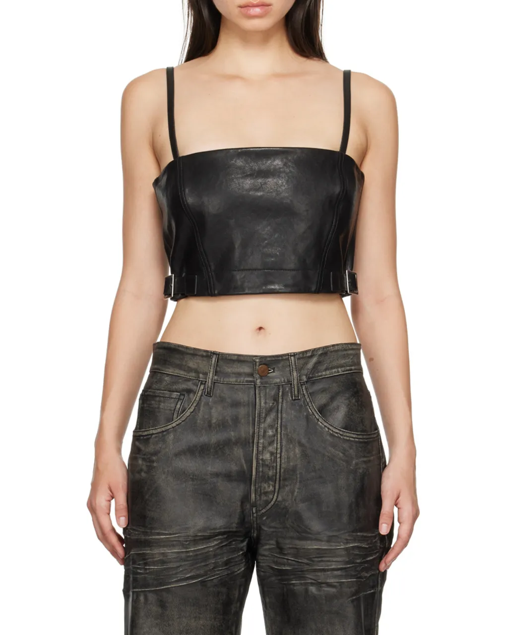 Leather Crop Top