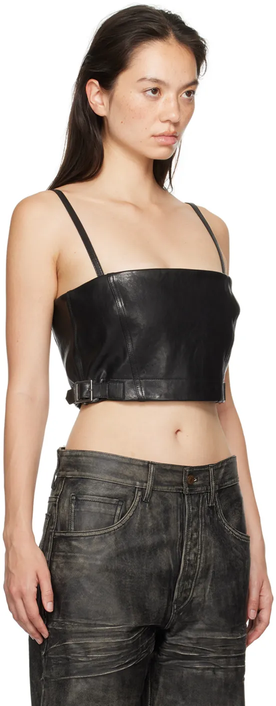 Leather Crop Top