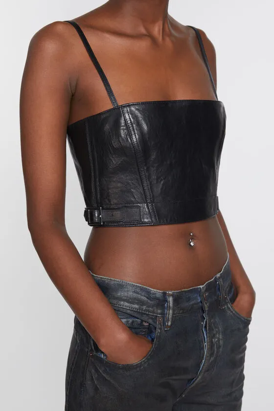 Leather Crop Top