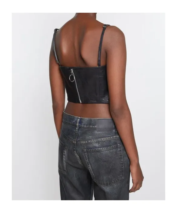 Leather Crop Top