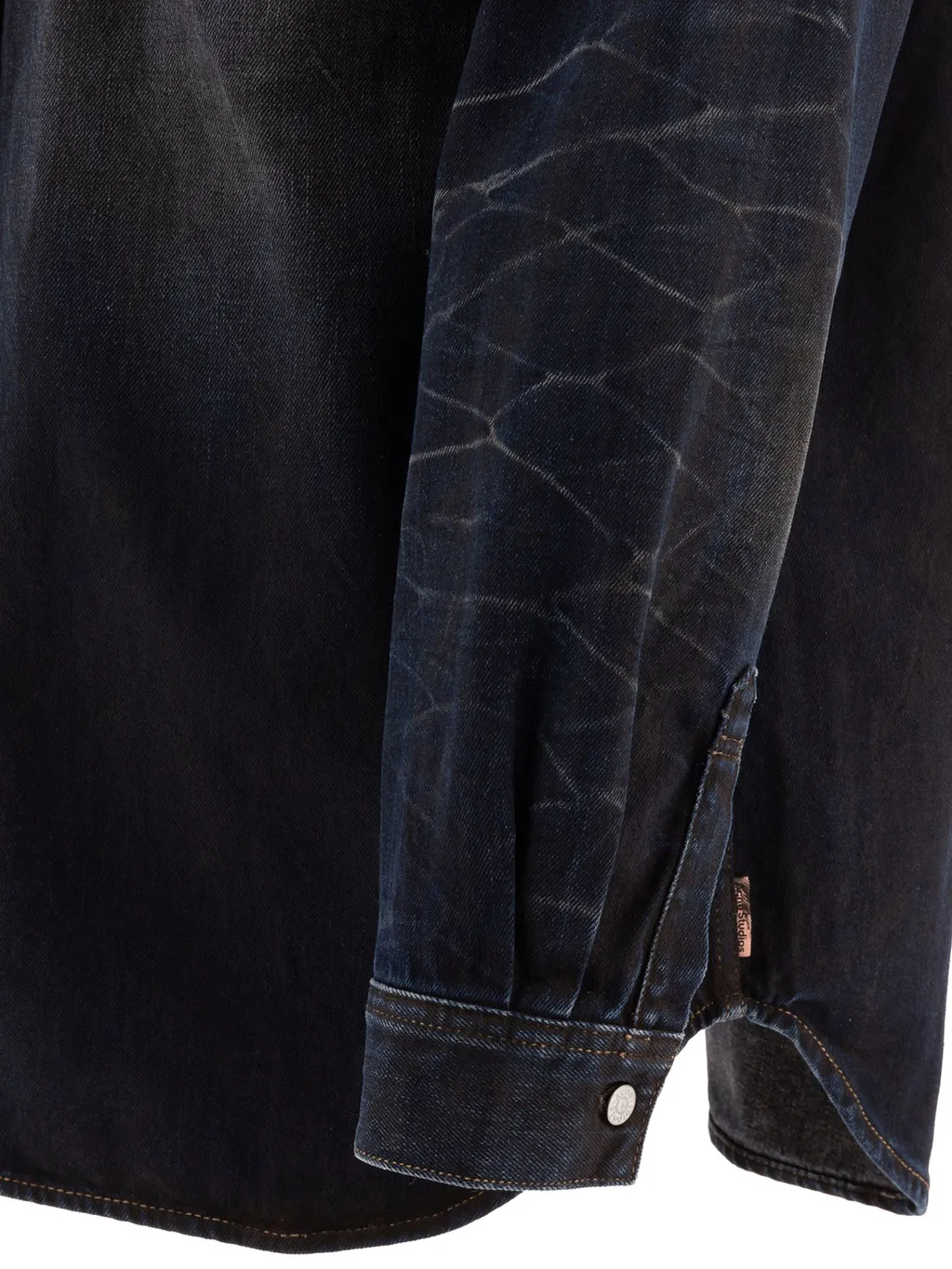 Collared Long-Sleeve Denim Shirt