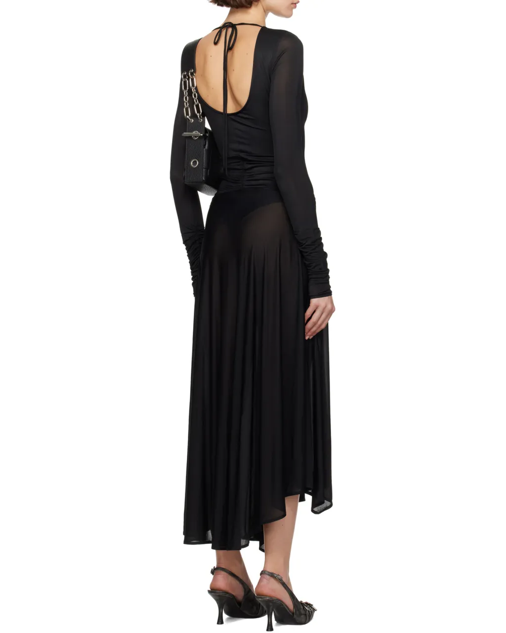 Open Back Long Sleeved Dress