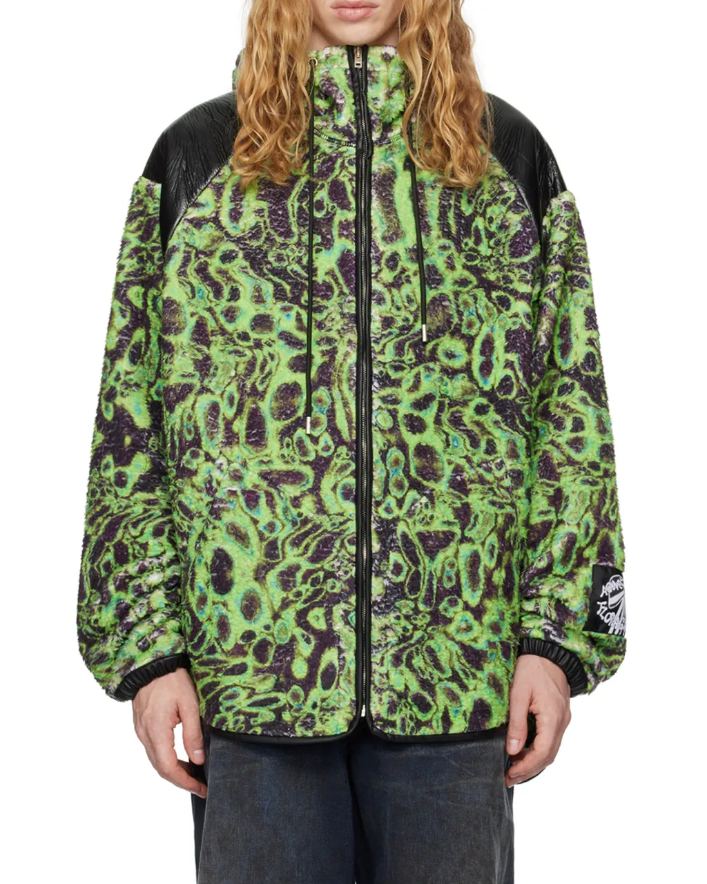 Printed Fleece Hooded Jacket