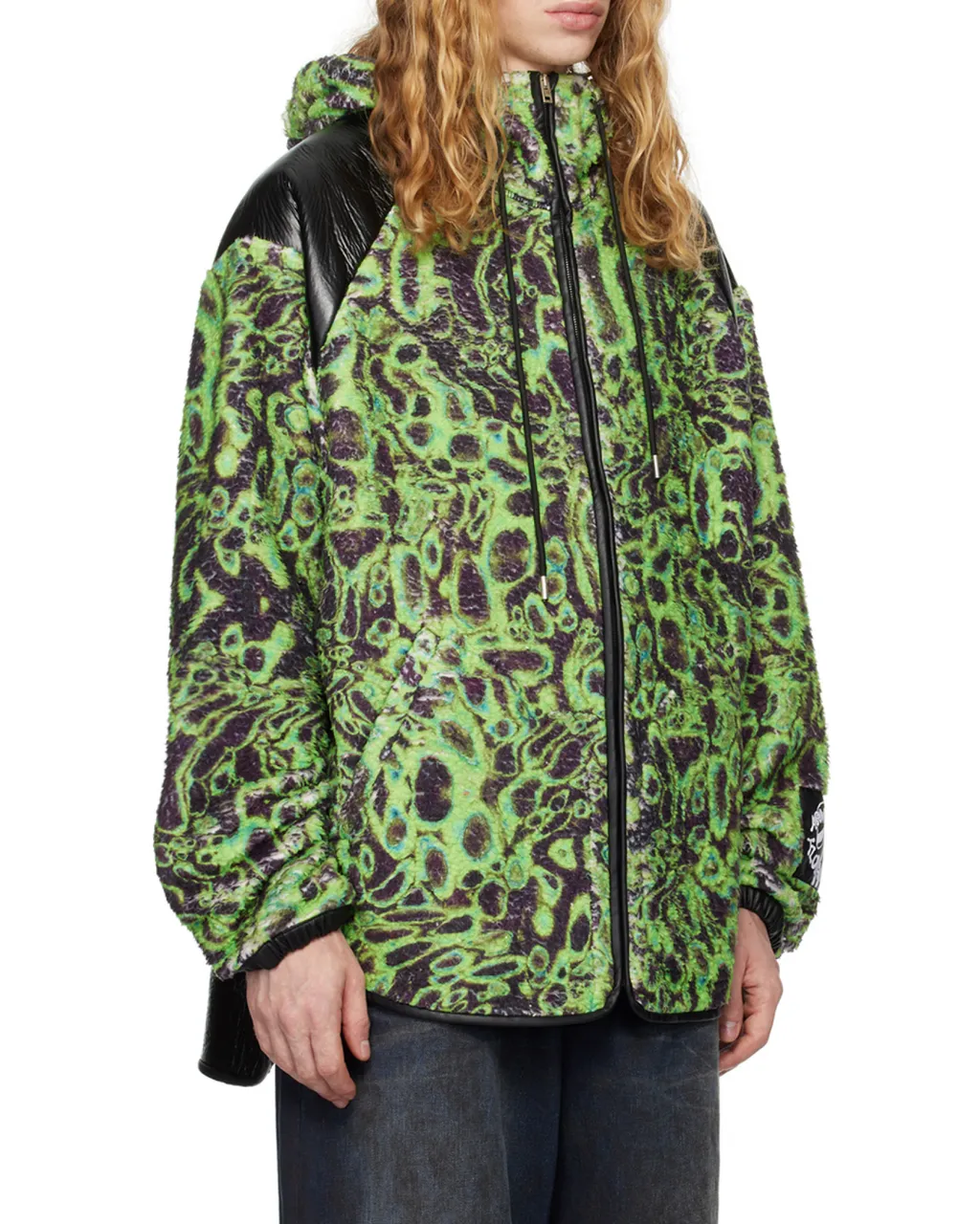 Printed Fleece Hooded Jacket