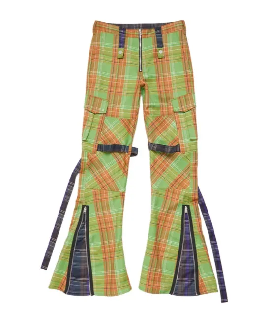 Checkered Cargo Trousers
