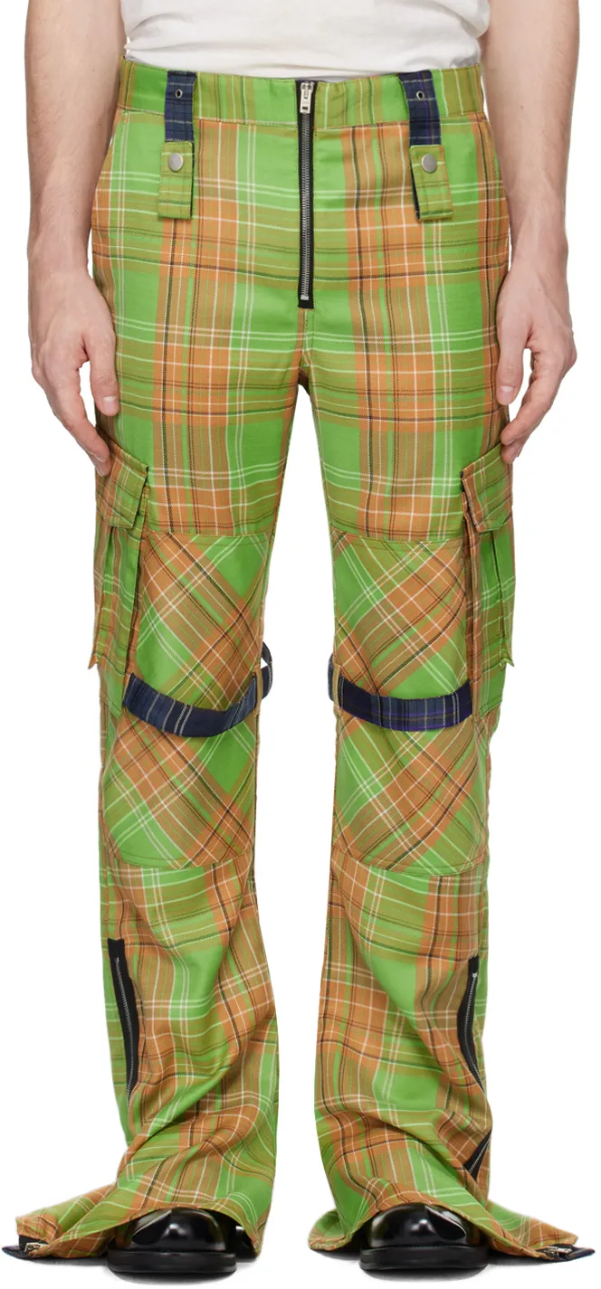 Checkered Cargo Trousers
