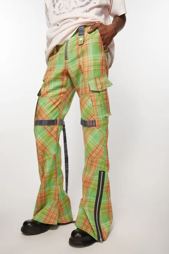 Checkered Cargo Trousers