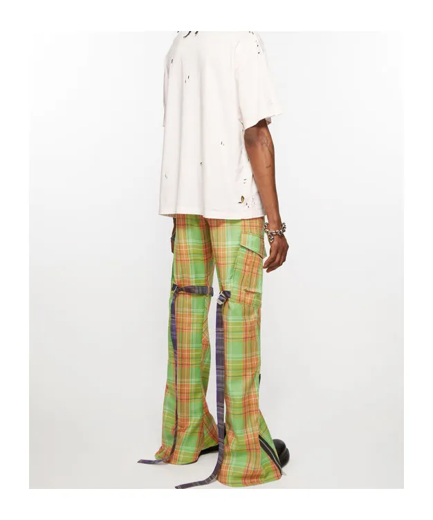 Checkered Cargo Trousers