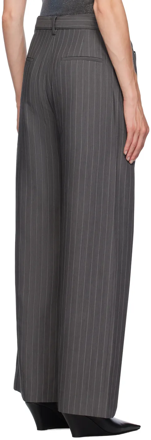 Deconstructed Pinstripe Trousers