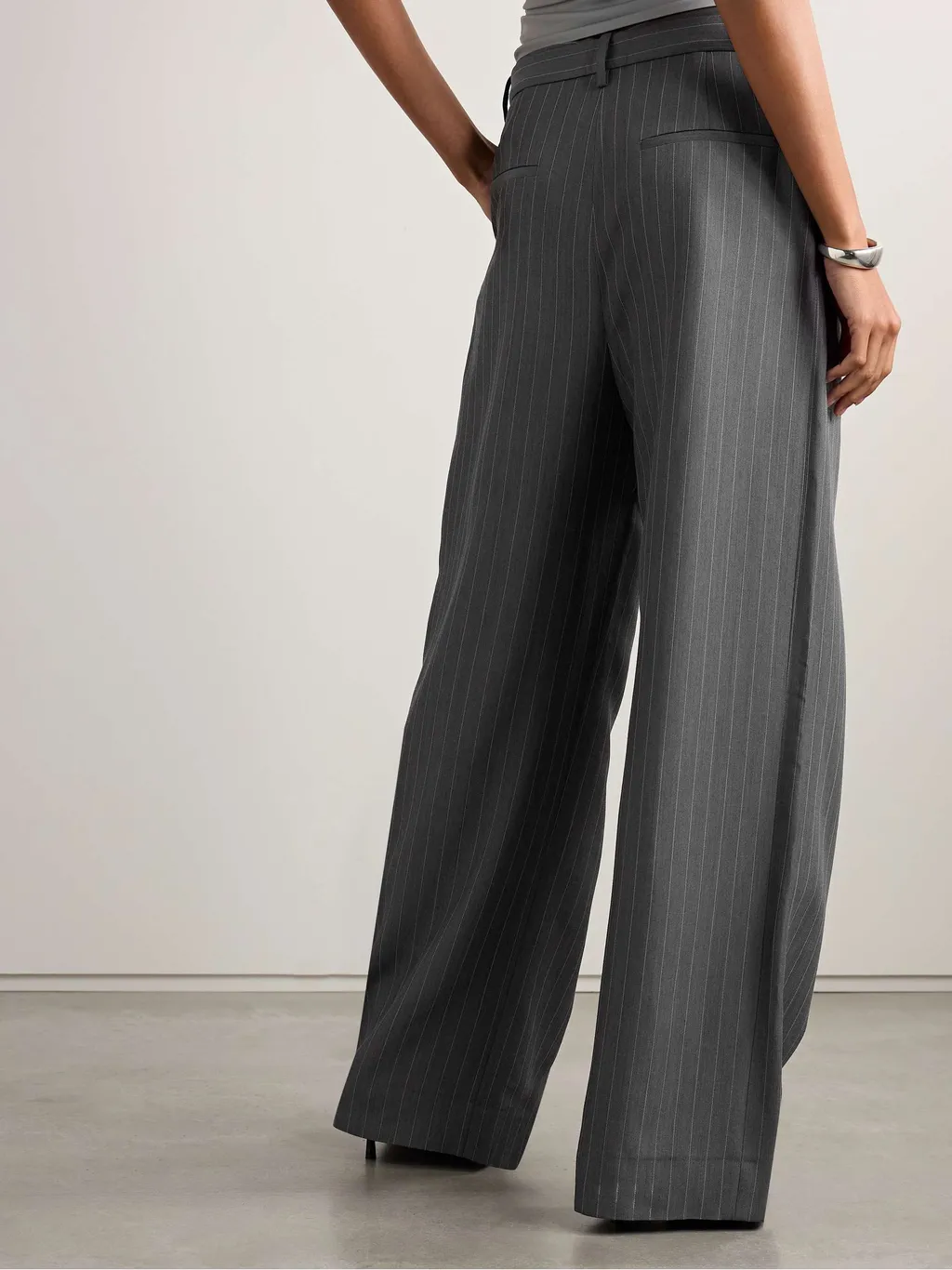 Deconstructed Pinstripe Trousers