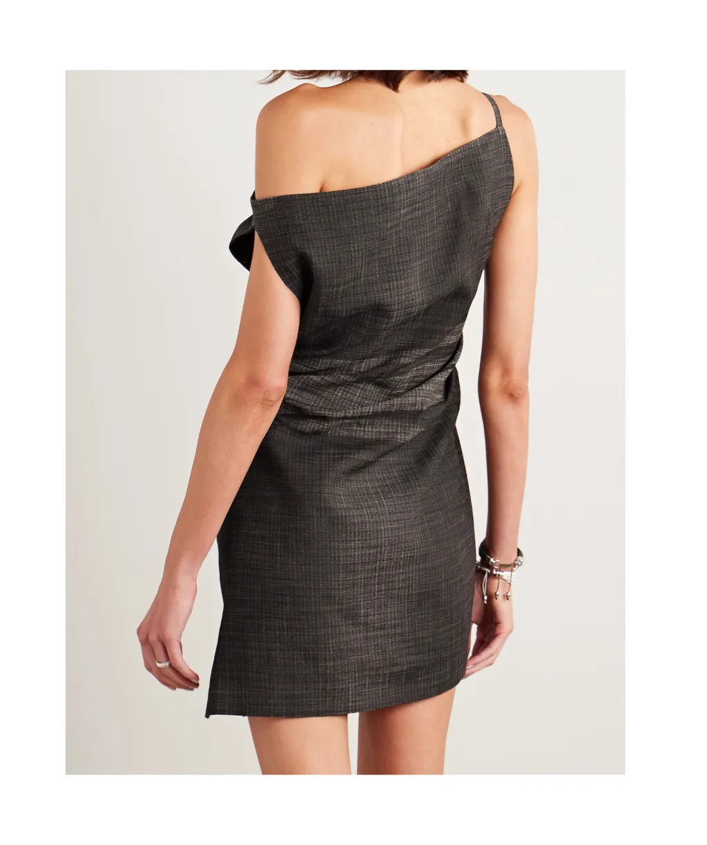 Single Shoulder Asymmetrical Dress