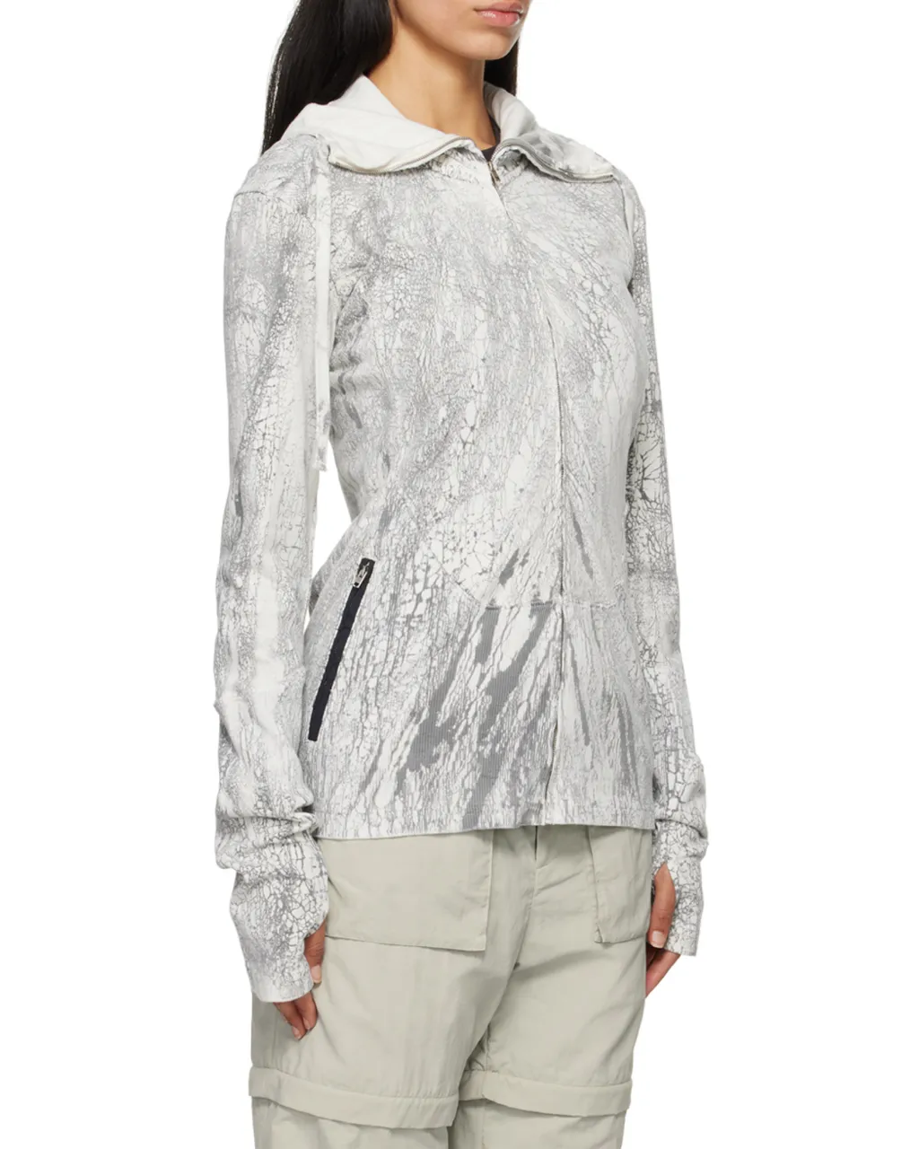Zippered Dyed Hoodie