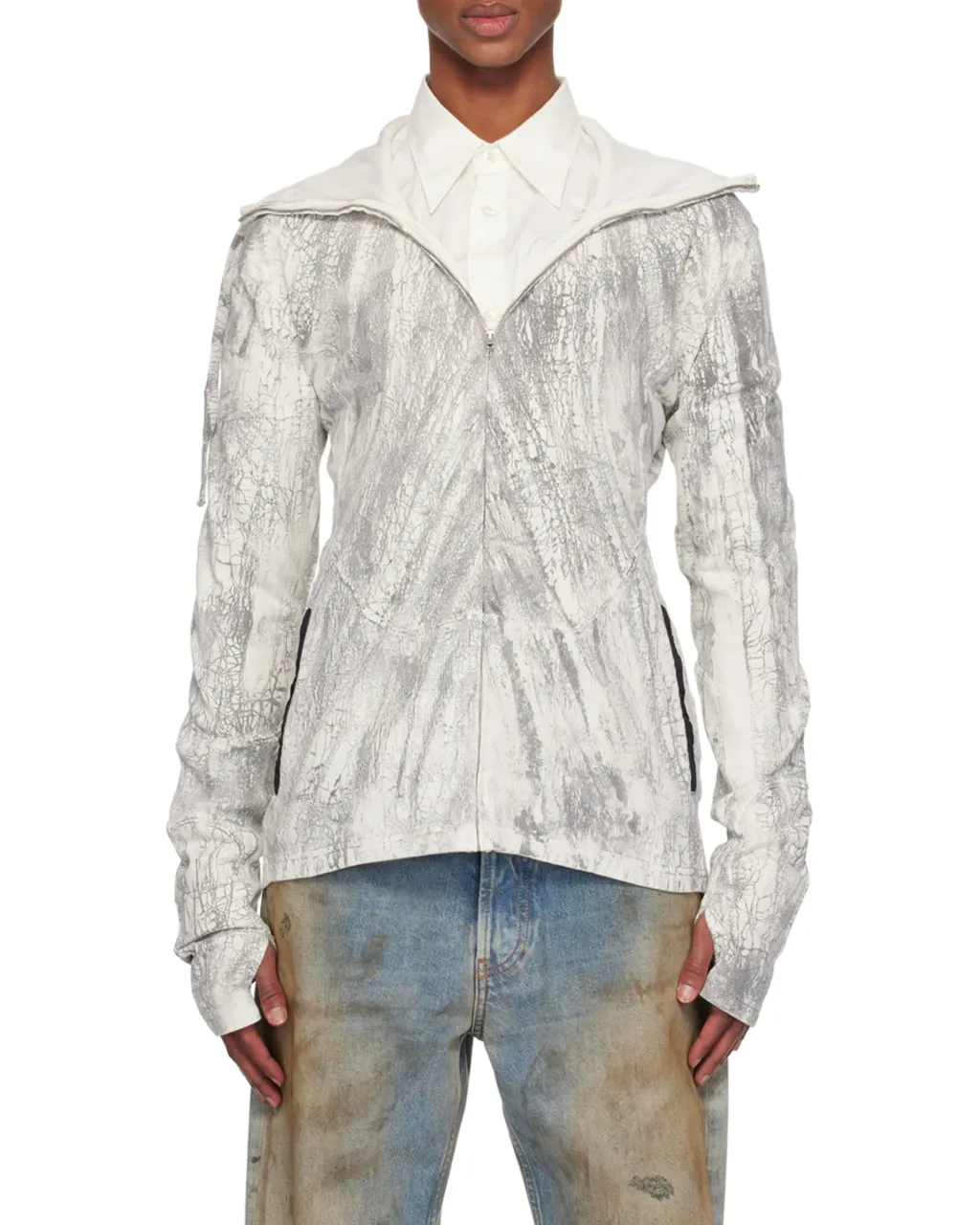 Zippered Dyed Hoodie