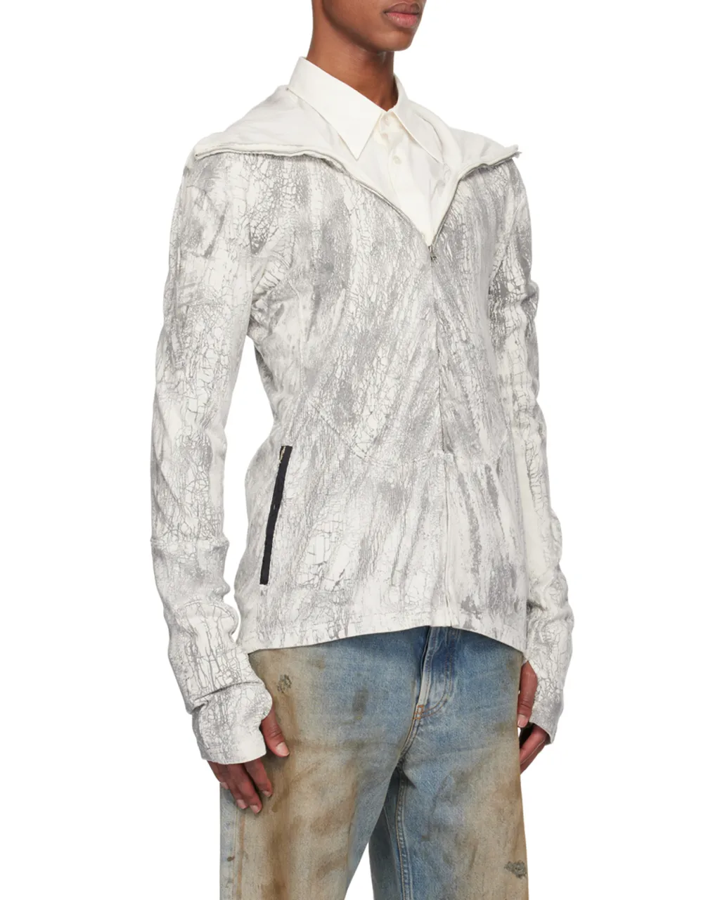 Zippered Dyed Hoodie