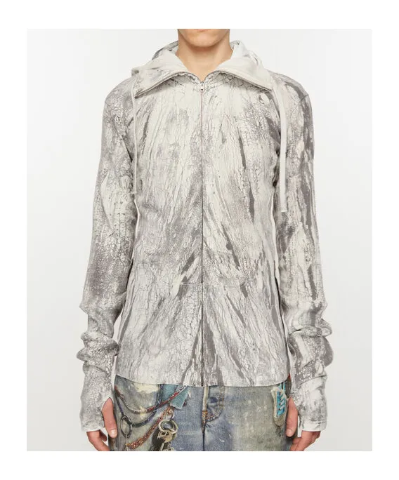 Zippered Dyed Hoodie