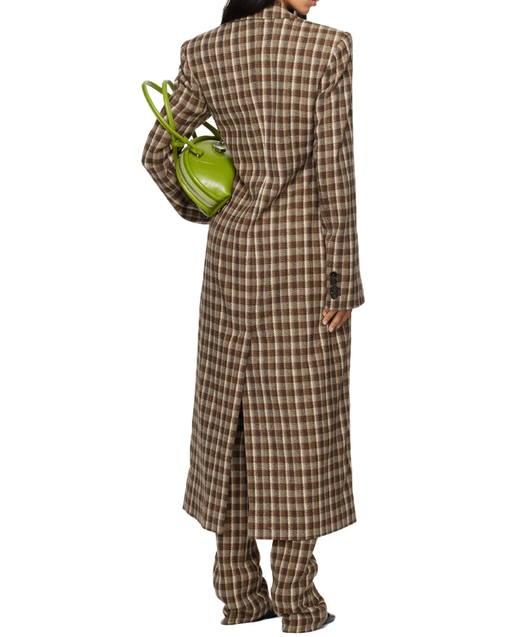 Check-Print Coat