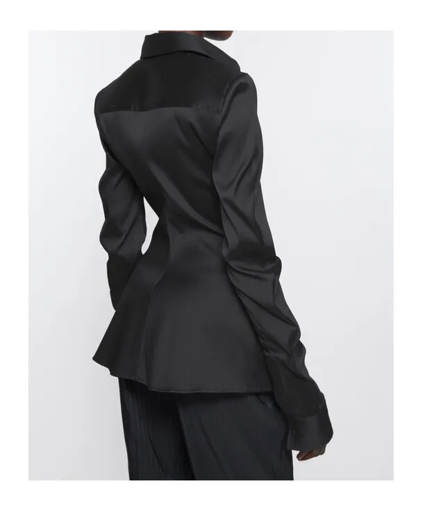 Asymmetrical Button-Down Shirt