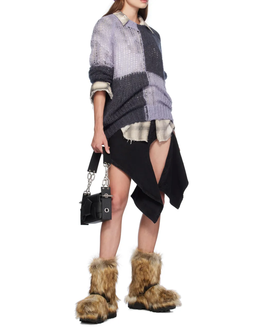 Colour-Block Knit Sweater