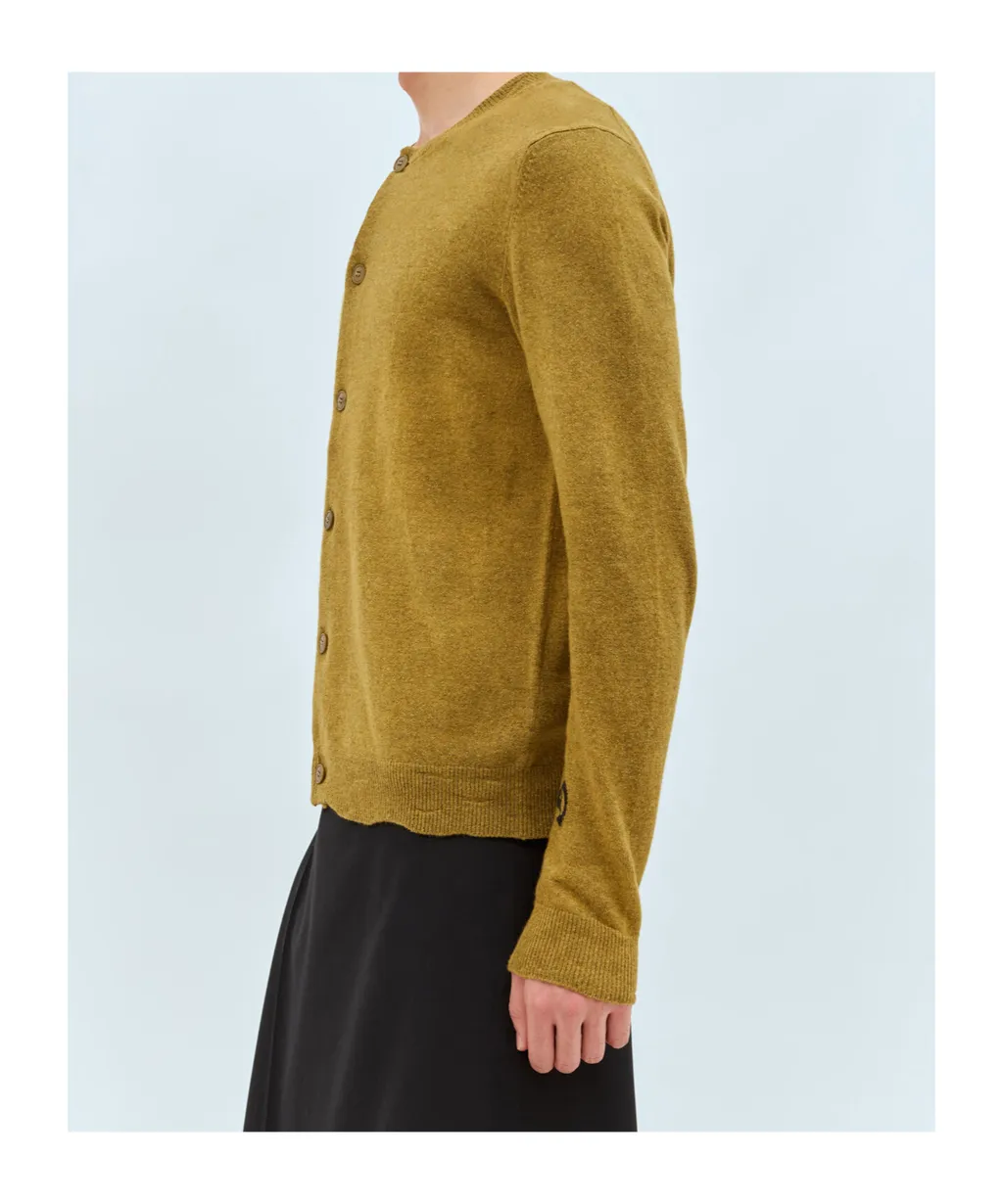 Buttoned Crewneck Sweater