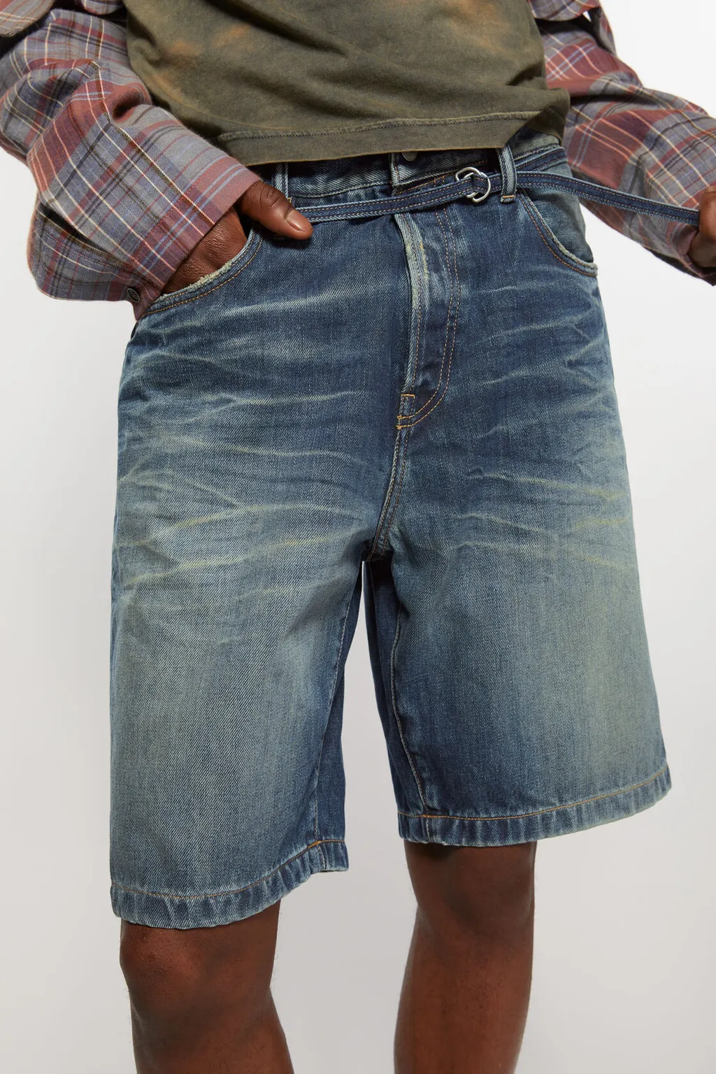 Logo-Patch Denim Shorts