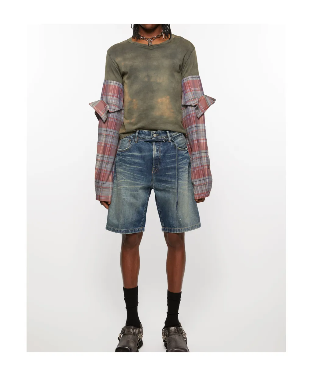 Logo-Patch Denim Shorts