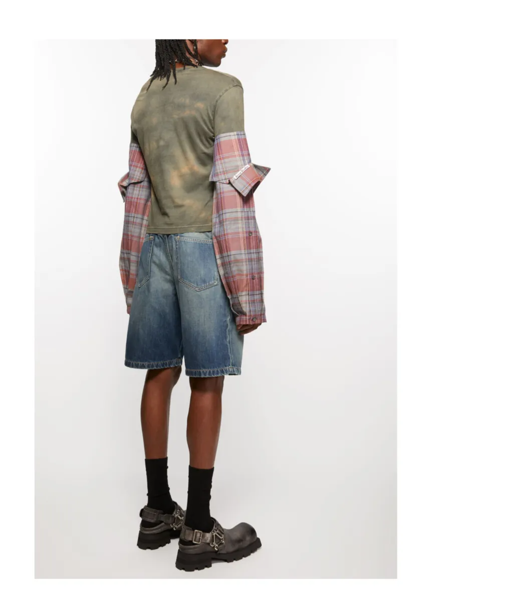 Logo-Patch Denim Shorts