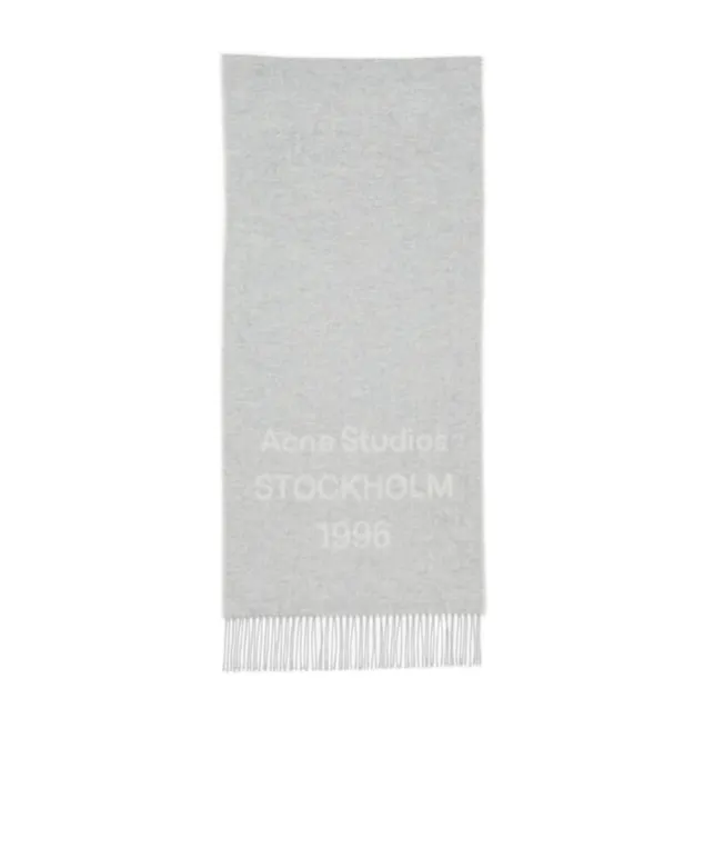 Logo Jacquard Fringed Scarf