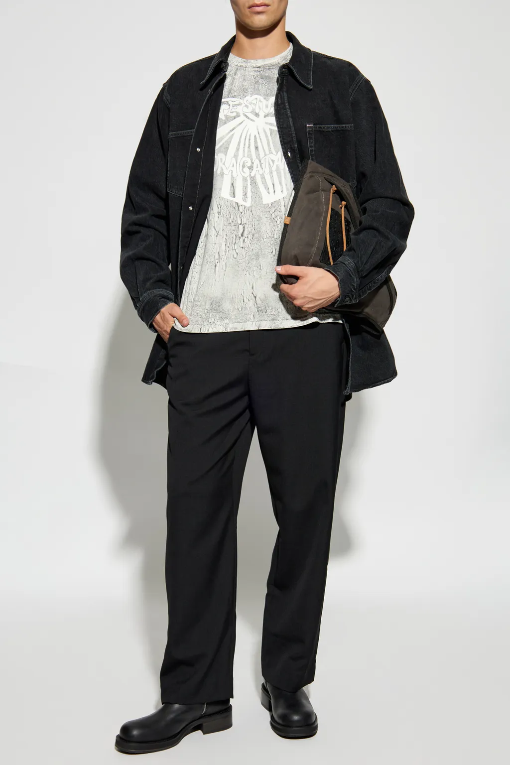 Waistband Loop Casual Pants
