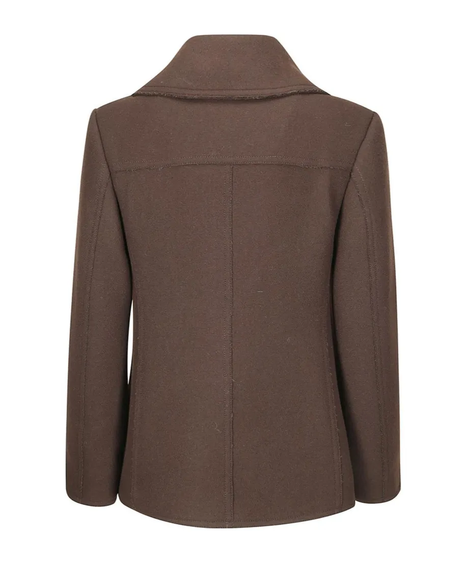 Zip Detailed Felted Jacket