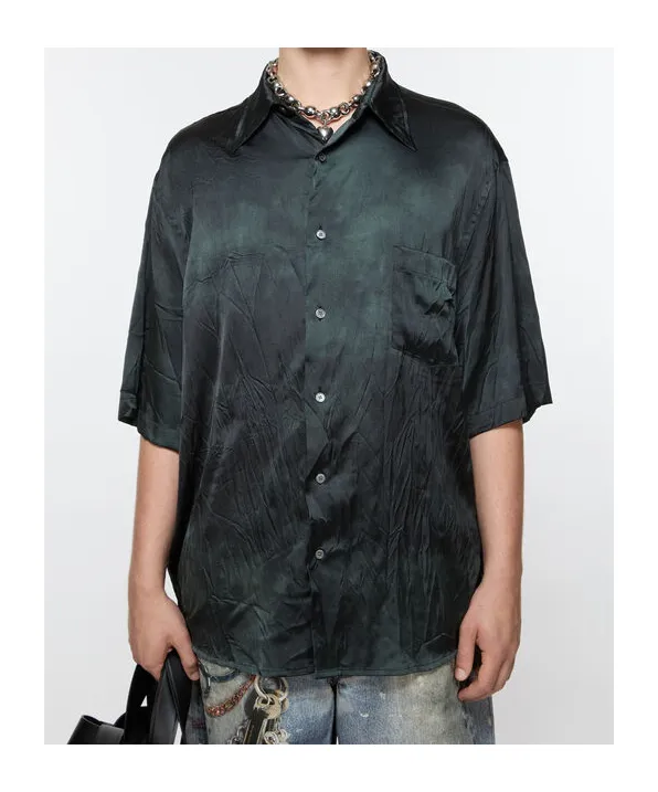 Flower Printed Short Sleeved Shirt